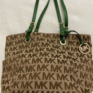 Michael Kors jacquard signature tote bag